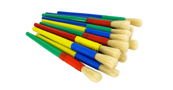Pinceaux LOTPINCEAU-1 – 3 Pinceaux Poney + 1 Brosse Plate – Lot De 4 Tailles Différentes