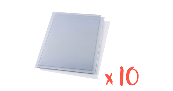 Feuille de PVC translucide (Polyphane) - 33 x 43 cm - Feuilles et films  plastique - 10 Doigts