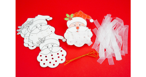 Kit couronne de Noël en papier de soie - 6 couronnes - Kits activités Noël  - 10 Doigts