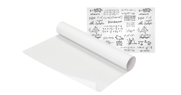 Effaceur Tableau Blanc Film Pour Tableau Blanc Nortix - Rouleau 91x121cm - Effaçable à Sec, Adhésif Puissant - Pour Bureau, école, Maison Tableau Sec
