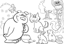 Animaux-foret1 - Coloriages - 10doigts.fr