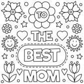 Fête des mères 01 - Coloriages - 10doigts.fr