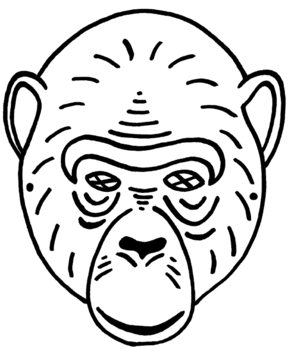 Masque chimpanzé - 10doigts.fr