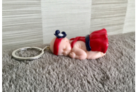 Porte Clé bébé fille robe rouge - Fimo, Cernit - 10doigts.fr