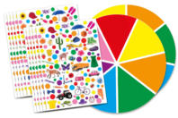 Kit apprentissage gommettes  "J'apprends les couleurs" - Kits éducatifs - 10doigts.fr