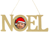 Cadre NOEL à suspendre - Décors en bois Noël - 10doigts.fr