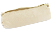 Trousse ronde en coton, fermeture zippée - 22 cm - Coton, lin - 10doigts.fr