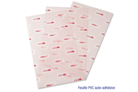 Feuille de PVC translucide adhésive (Polyphane) - 33 x 43 cm - Feuilles en plastique - 10doigts.fr