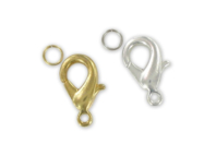 Fermoirs mousquetons dorés ou argentés - Fermoirs bijoux - 10doigts.fr