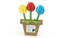 Kit cartes tulipes - 6 cartes - Kits fête des parents - 10doigts.fr