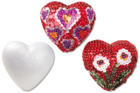 Coeurs en polystyrène 9 cm - Formes à décorer - 10doigts.fr