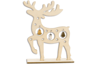 Renne en bois et miniatures en suspension - Décors en bois Noël - 10doigts.fr
