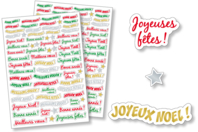 Gommettes messages de Fêtes - 134 pcs - Gommettes Noël - 10doigts.fr