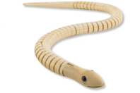 Serpent articulé en bois naturel - Animaux en bois à décorer - 10doigts.fr