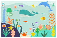 Gommettes “Les animaux de la mer” + décor - Kits créatifs gommettes - 10doigts.fr