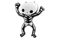 Ballon squelette XXL en aluminium - Décorations d'Halloween - 10doigts.fr