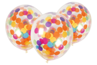 Ballons confettis - 6 ballons - Ballons, guirlandes, serpentins - 10doigts.fr