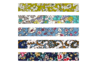 Biais coton Liberty - Set de 5 - Rubans et cordons - 10doigts.fr