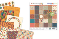 Bloc papier Automne, 30 x 30 cm - 30 feuilles - Papiers scrapbooking - 10doigts.fr