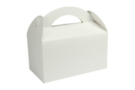 Boîtes à goûter en carton blanc - Lot de 6 - Boîtes en carton - 10doigts.fr