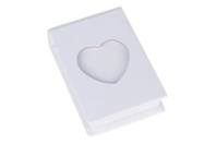 Boîte à notes en carton, découpe coeur - Blocs notes - 10doigts.fr