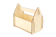 Boîte à outils vide-poche en bois brut - Boîtes en bois - 10doigts.fr