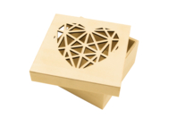 Boîte en bois découpe origami cœur - Boîtes en bois - 10doigts.fr