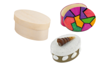 Boîte ovale en bois - Boîtes en bois - 10doigts.fr