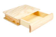 Boîte tiroir livre en bois - 14.5 x 19 cm - Boîtes et coffrets - 10doigts.fr