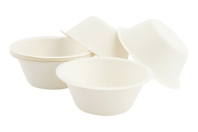 Bols blancs en fibre végétale - 8 pièces - Vaisselle jetable et réutilisable - 10doigts.fr