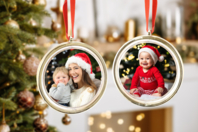 boule photo personnalisé sapin de Noël - Boules de Noël DIY - 10doigts.fr