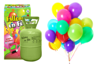 Bouteille d'hélium jetable pour 30 ballons - Ballons, guirlandes, serpentins - 10doigts.fr