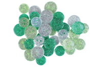 boutons acrylique pailletés vert - Boutons - 10doigts.fr