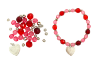 Bracelet rose à facettes - Kit pour 1 bracelet - Bijoux, bracelets, colliers - 10doigts.fr