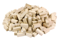Briquettes de construction en bois - 250 pièces - Bâtons et tiges en bois - 10doigts.fr