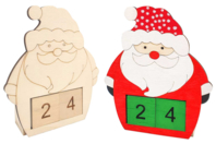 Calendrier de l'avent Père Noël en bois - Calendriers de l'Avent - 10doigts.fr
