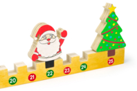Calendrier de l'avent Père Noël et sapin 80 cm - Calendriers de l'avent - 10doigts.fr