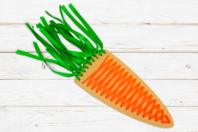 Kit grandes carottes à tisser - 6 pièces - Kits créatifs Pâques - 10doigts.fr