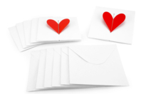 Cartes cœurs message caché - 6 cartes + envelloppes - Cartes de fêtes - 10doigts.fr