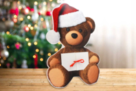 Cartes oursons à message - 6 pièces - Cartes et Papiers de Noël - 10doigts.fr