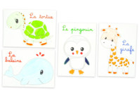 Cartes animaux à poinçonner - 10 cartes - Cartes à gratter, à poinçonner - 10doigts.fr