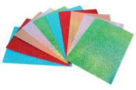 Papier épais couleurs holographiques - 10 feuilles Format A4 - Papiers à effets - 10doigts.fr