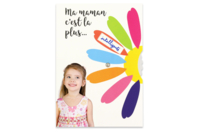 Kit 6 cartes marguerite à message - Kits carteries - 10doigts.fr