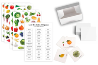 Cartes memory + gommettes fruits et legumes à fabriquer - Kits créatifs gommettes - 10doigts.fr