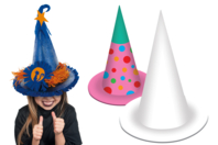 Chapeau de magicien, de sorcier ou de princesse - Lot de 10 - Mardi gras, carnaval - 10doigts.fr