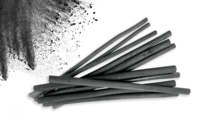 Bâtonnets de charbon de bois de saule - 12 pièces - Pastels et Fusains - 10doigts.fr