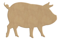 Cochon en bois à décorer - Animaux en bois - 10doigts.fr