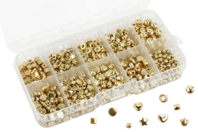 Coffret de perles dorées - environ 500 perles - Perles Métallisées, Irisées - 10doigts.fr