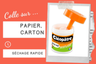 Pot de colle Cléopâtre avec spatule - Sans solvants - Colles scolaires - 10doigts.fr