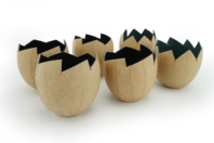 Coquilles oeufs en papier maché - 6 pièces - Supports Pâques - 10doigts.fr